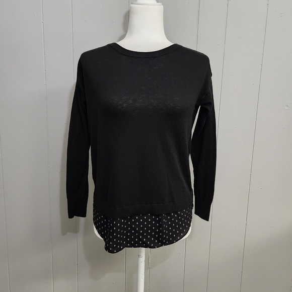 4/25$ Loft Anna Taylor Long Sleeve Split Back Fabric Blouse 👚 - Picture 6 of 9